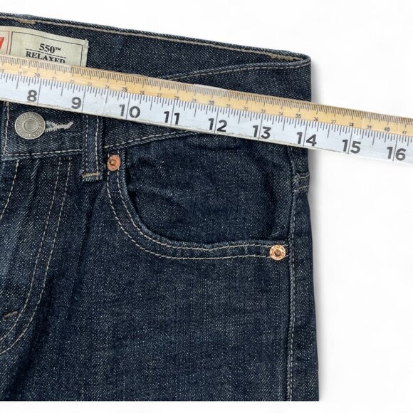 Levi’s 550 Relaxed Cotton Boys Denim Jeans 14 Slim W 25 x L 27 Dark Blue - Picture 6 of 10